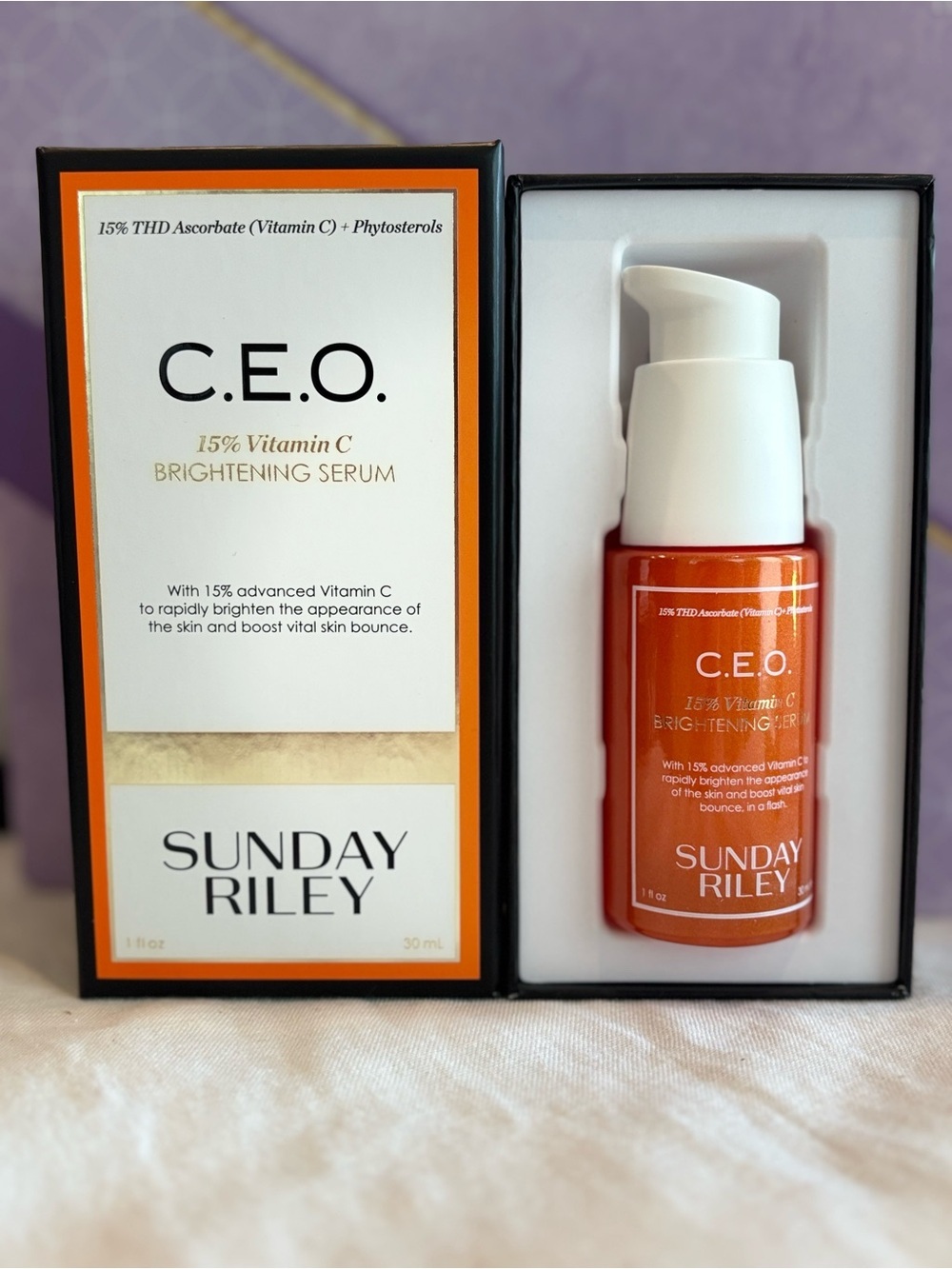Sunday Riley C.E.O. 15% Vitamin C Brightening Serum 1 oz New In Box